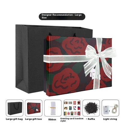 Luxurious Rose-Themed Art Gift Box – Elevate Your Gift with Artistic Design, Imbuing It with Emotion and Sophistication