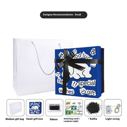 Adorable Blue Gift Box – Fun, Motivational, and Perfect for Every Occasion