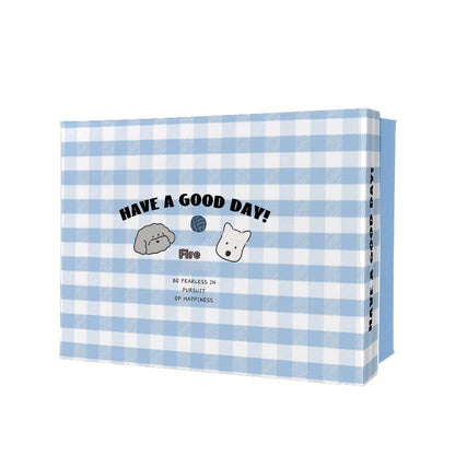 Blue Gingham Artistic Gift Box – Spreading Happiness and Joy with Simple Design to Brighten Special Moments