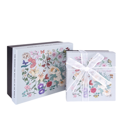 Artistic Garden Gift Box - A Dreamy Encounter of Flowers, Butterflies, and a Bunny, Adding Whimsy and Poetry to Every Gift