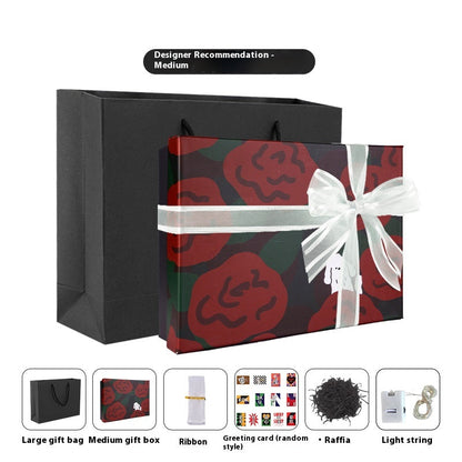 Luxurious Rose-Themed Art Gift Box – Elevate Your Gift with Artistic Design, Imbuing It with Emotion and Sophistication