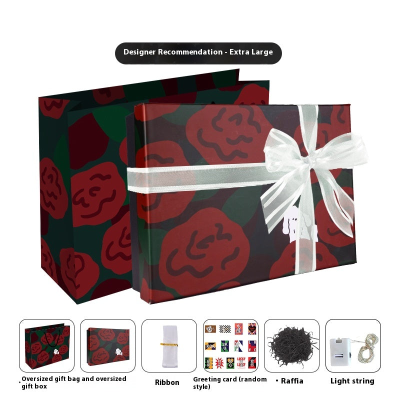 Luxurious Rose-Themed Art Gift Box – Elevate Your Gift with Artistic Design, Imbuing It with Emotion and Sophistication