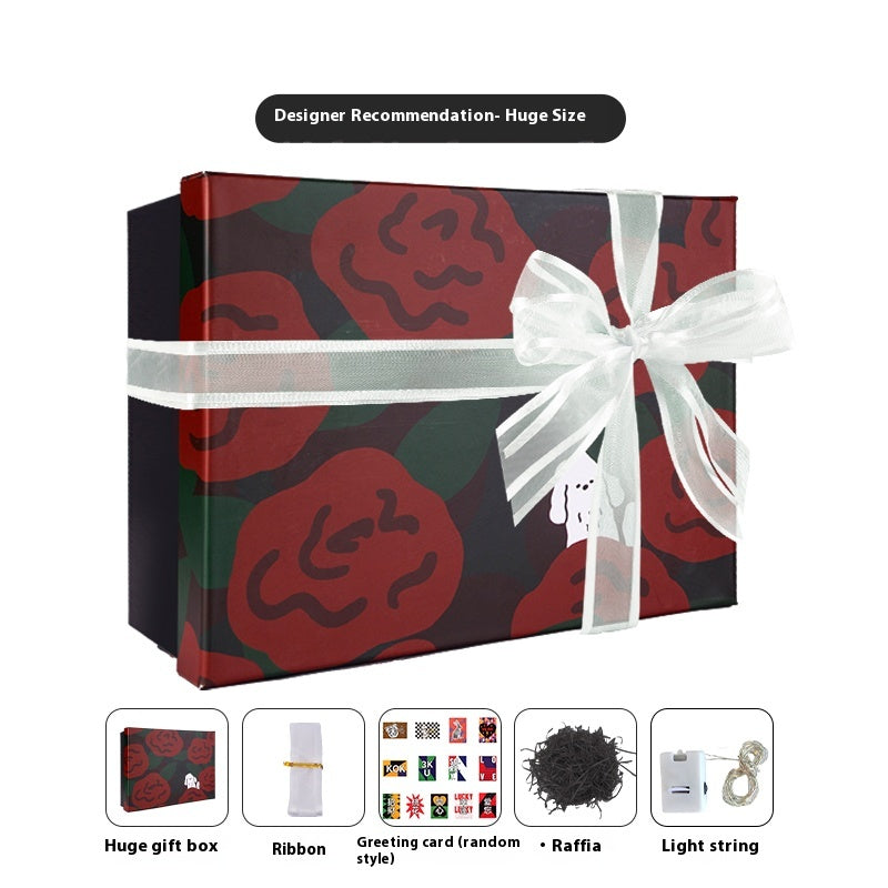 Luxurious Rose-Themed Art Gift Box – Elevate Your Gift with Artistic Design, Imbuing It with Emotion and Sophistication