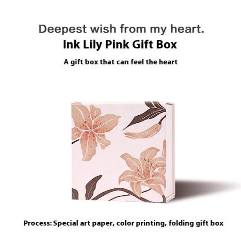 Hand-Drawn Lily Art Gift Box – Elegantly Designed to Brighten Your Gifting Moments and Express Your Heartfelt Intentions