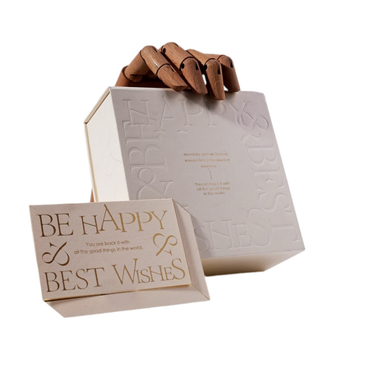 Elegant Embossed Text Gift Box – Minimalist Art to Deliver Heartfelt Blessings, Let Your Gift Showcase Unique Taste