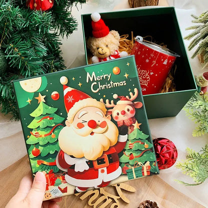 Christmas-Themed Gift Box - Featuring a Heartwarming Santa Design, Bringing Joy and Holiday Blessings to Your Gifts