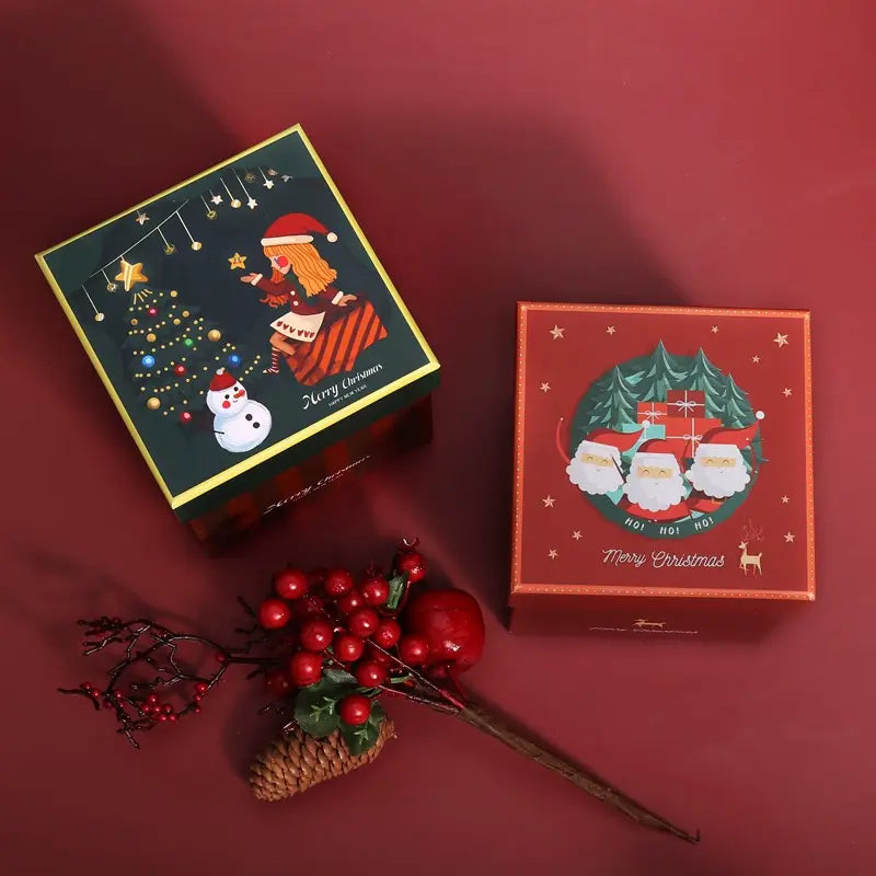 Product Description: Christmas-Themed Gift Box – Infuse Your Gifts with the Magic of the Holidays