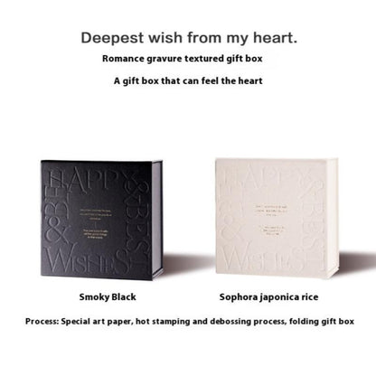 Elegant Embossed Text Gift Box – Minimalist Art to Deliver Heartfelt Blessings, Let Your Gift Showcase Unique Taste