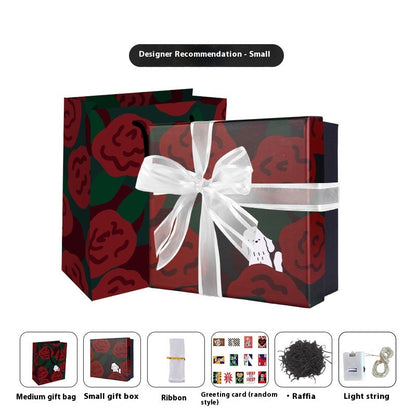 Luxurious Rose-Themed Art Gift Box – Elevate Your Gift with Artistic Design, Imbuing It with Emotion and Sophistication